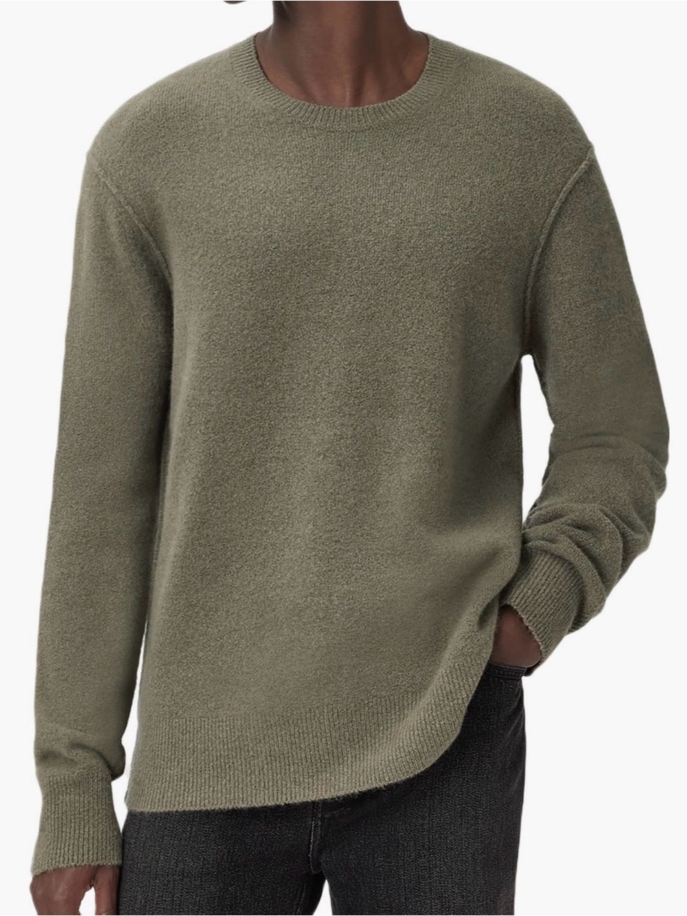 All Saints Men Pattern Crewneck Sweater